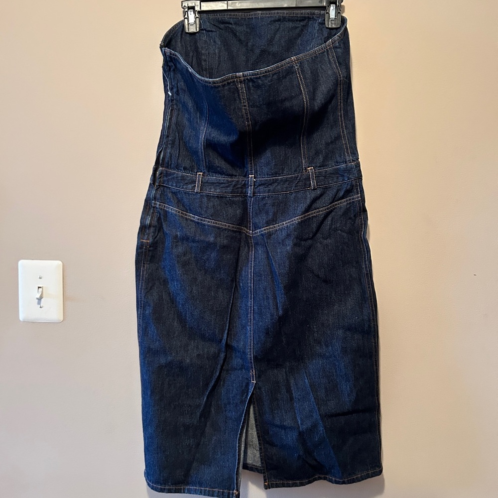 J. Crew Blue Denim Stapless Dress - Picture 3 of 6